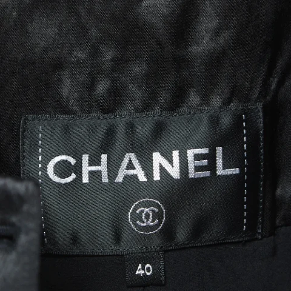 Chanel Vintage Pre-owned Fabric dresses Black Dames