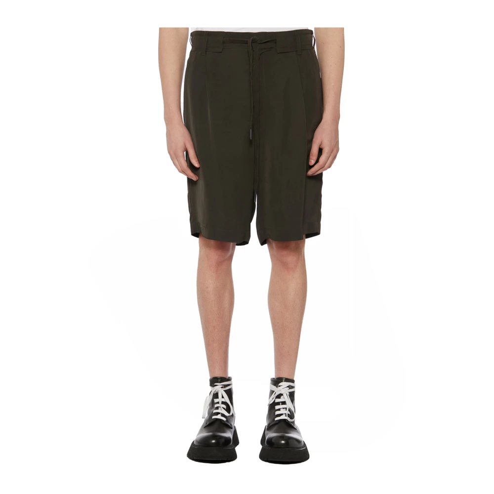 Andrea Ya aqov Katoenen Bermuda Shorts Green Heren