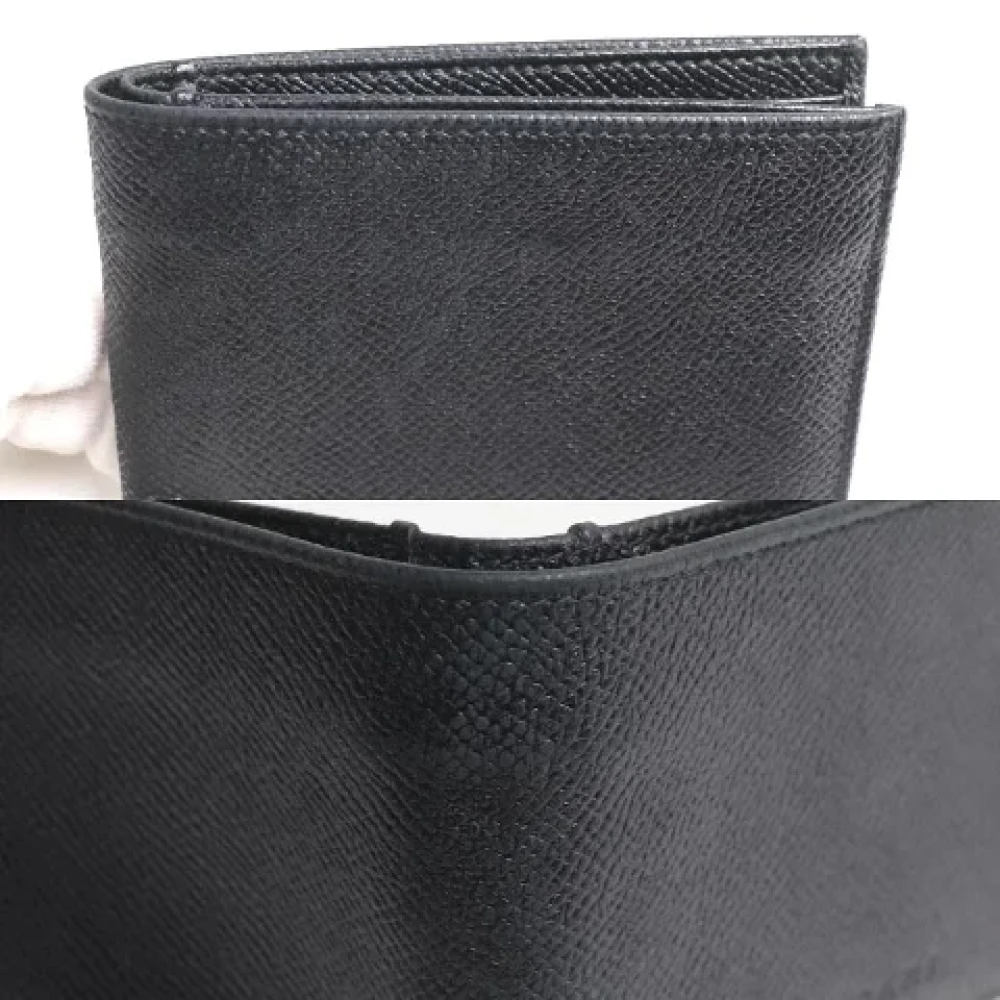 Bvlgari Vintage Pre-owned Leather wallets Black Heren