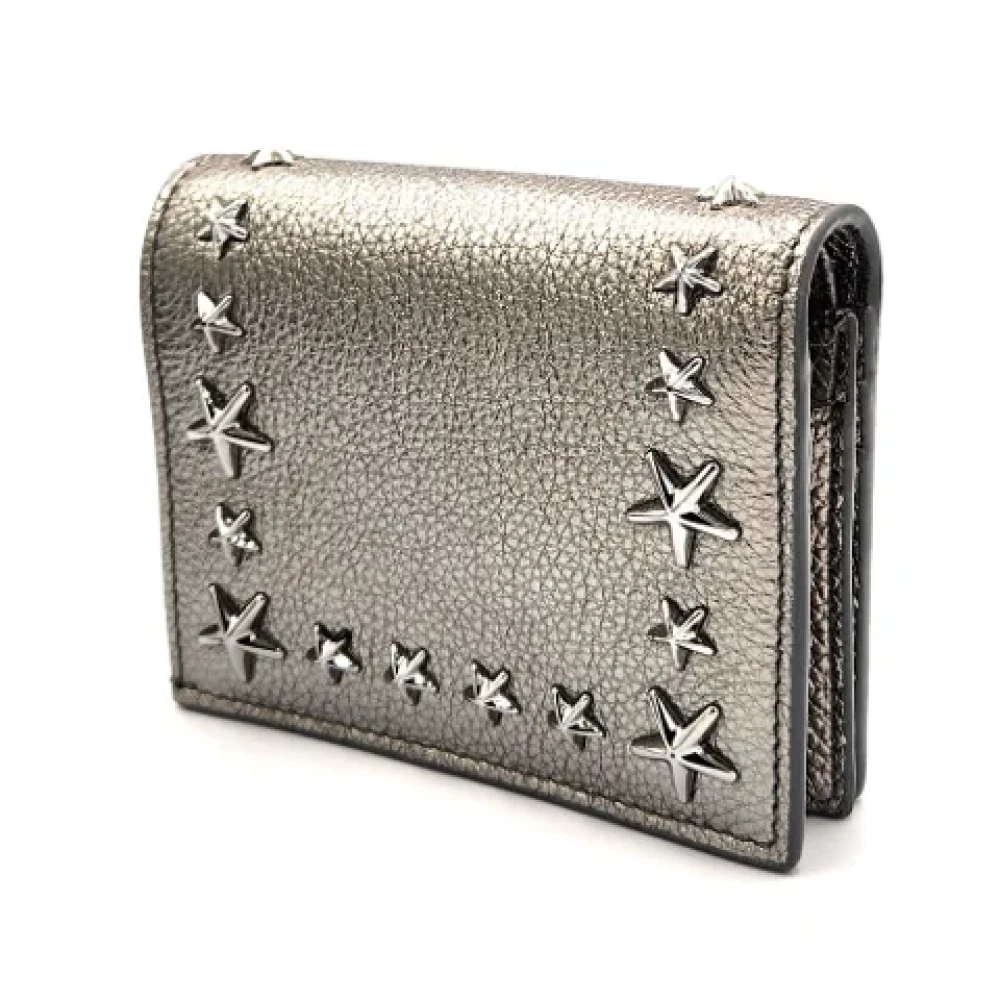 Jimmy Choo Pre-owned Leather wallets Gray Dames