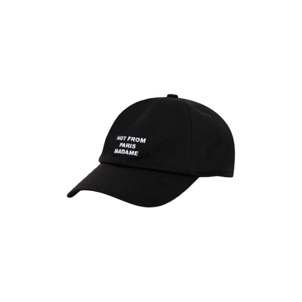 Drole de Monsieur Geborduurde Slogan Katoenen Baseballpet Black Heren