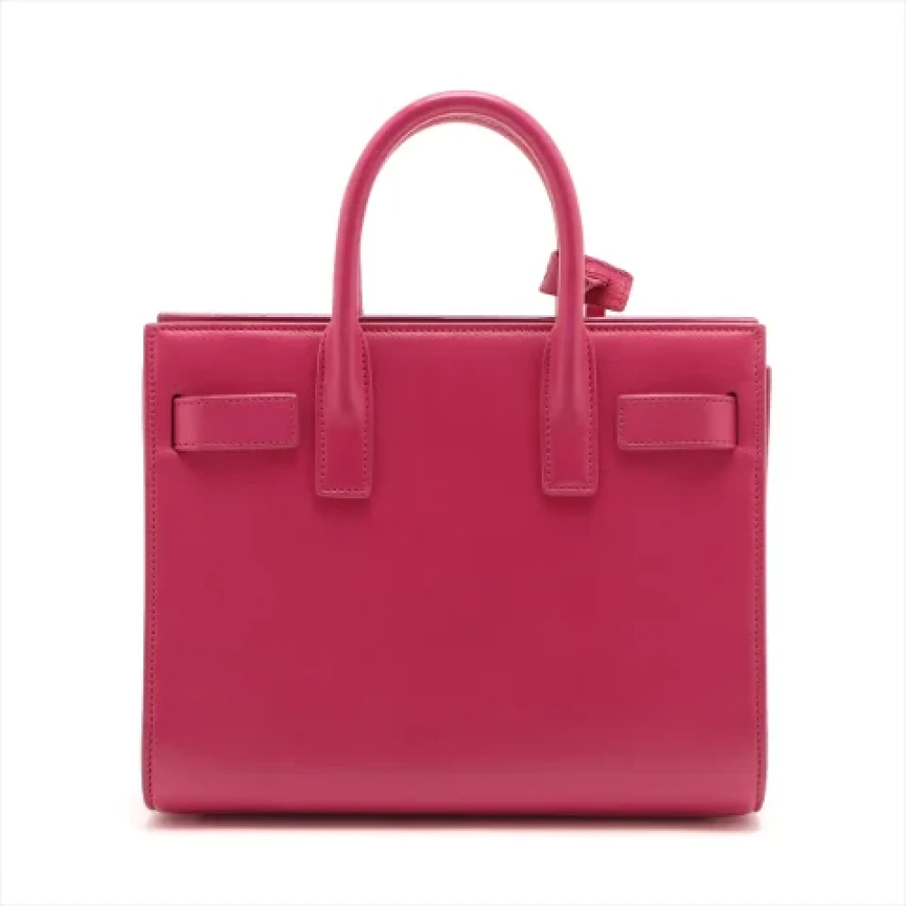 Yves Saint Laurent Vintage Pre-owned Leather handbags Pink Dames