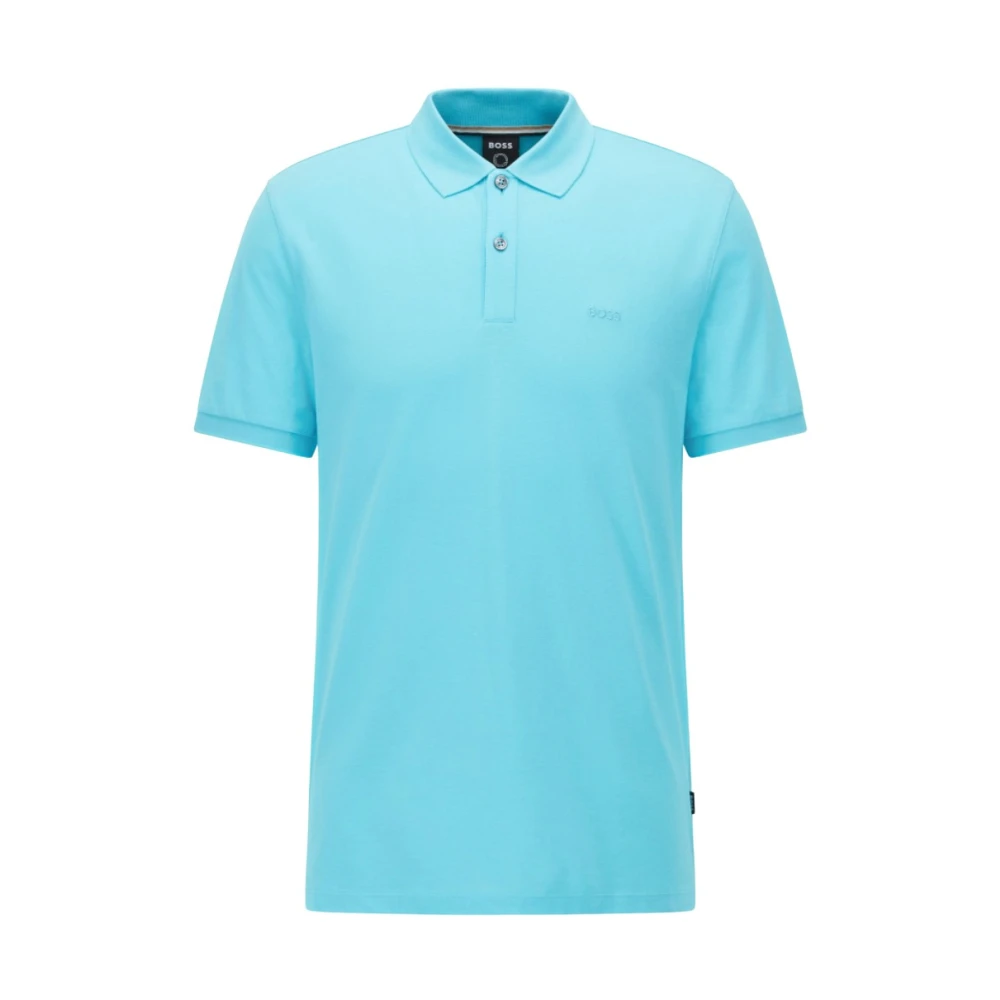 Hugo Boss Biologisch Katoen Blauw Poloshirt Blue Heren