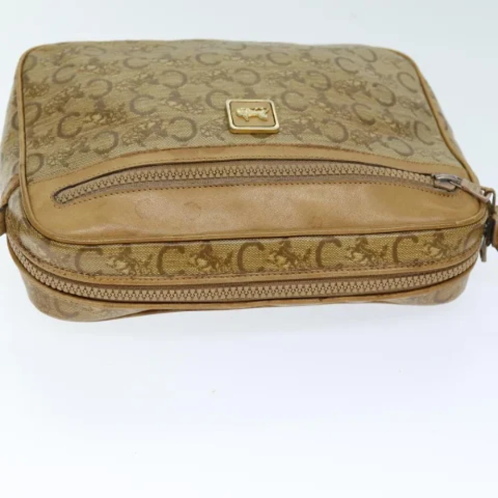 Celine Vintage Pre-owned Canvas shoulder-bags Beige Dames