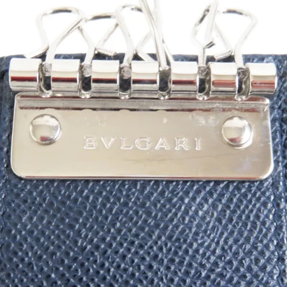 Bvlgari Vintage Pre-owned Canvas key-holders Blue Heren