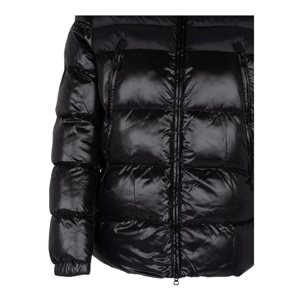 Geox Gewatteerde jas met capuchon Black Heren