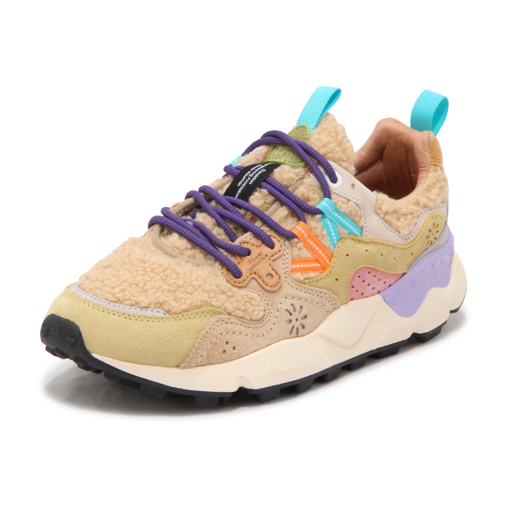 Flower Mountain Women's Beige Sneakers, 7 Uk, Yamano 3 Trainers