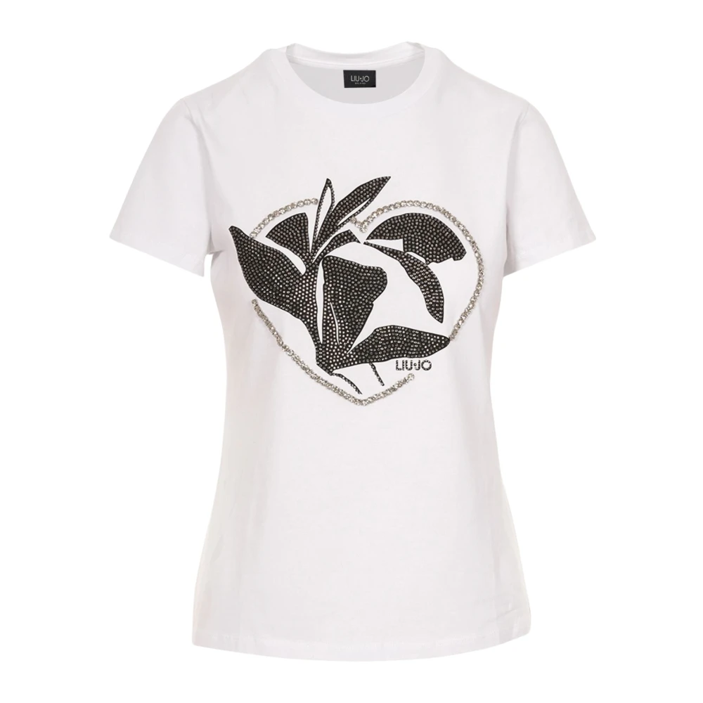 Liu Jo T-shirt met strass-print voor dames White Dames