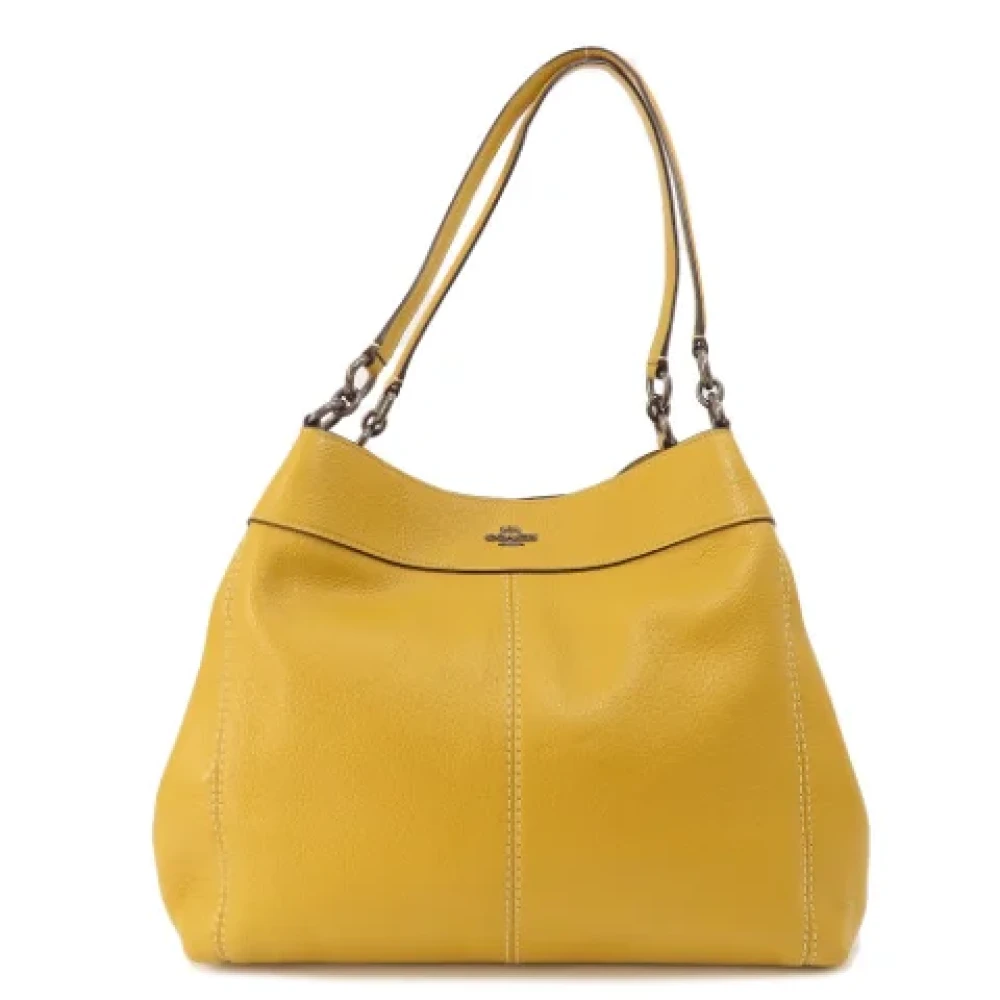 Coach Pre-owned Leather shoulder-bags Yellow Dames