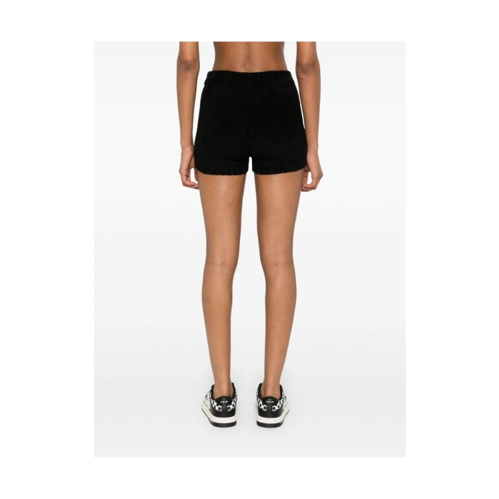 Amiri Zwarte Gebreide Bodycon Rok Black Dames