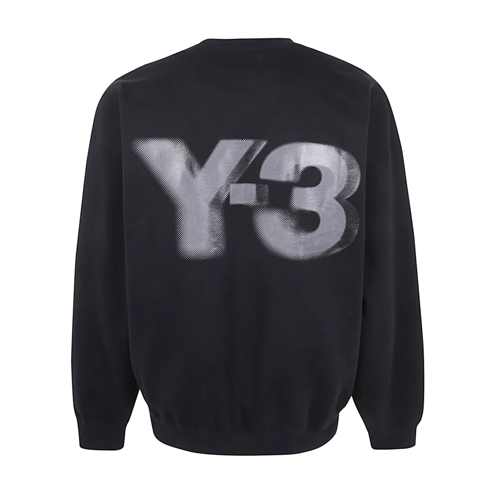 Y-3 Zwart Logo Crew Neck Sweatshirt Black Heren