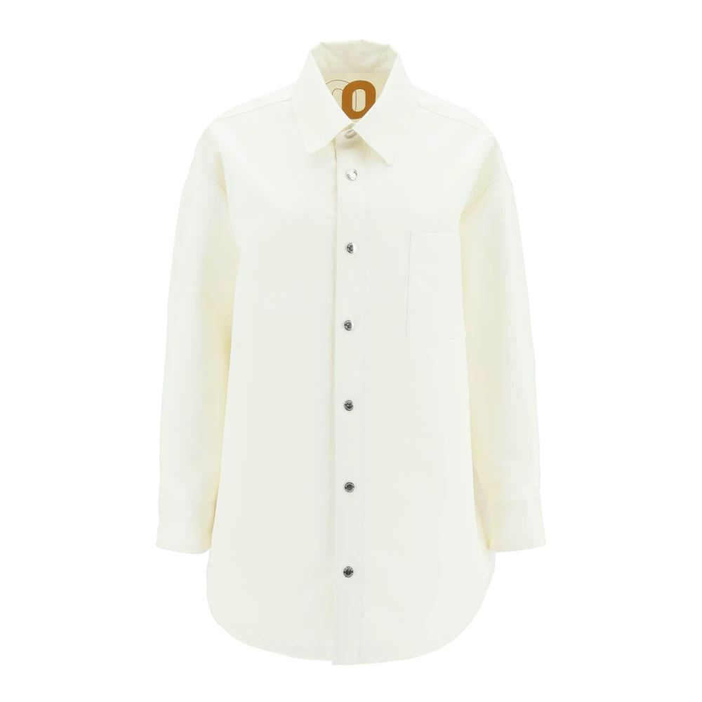 Khrisjoy Oversized Shirtjas in Technische Stof White Dames