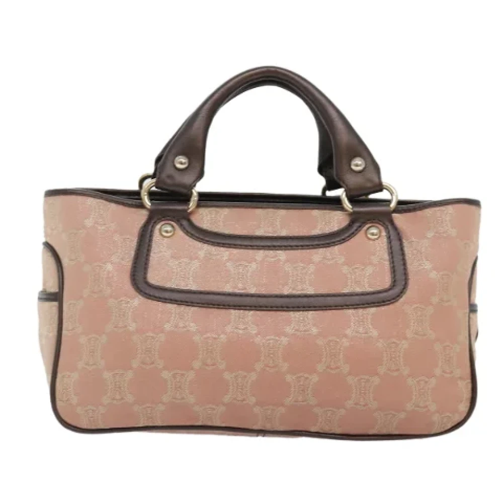 Celine Vintage Pre-owned Canvas handbags Pink Dames