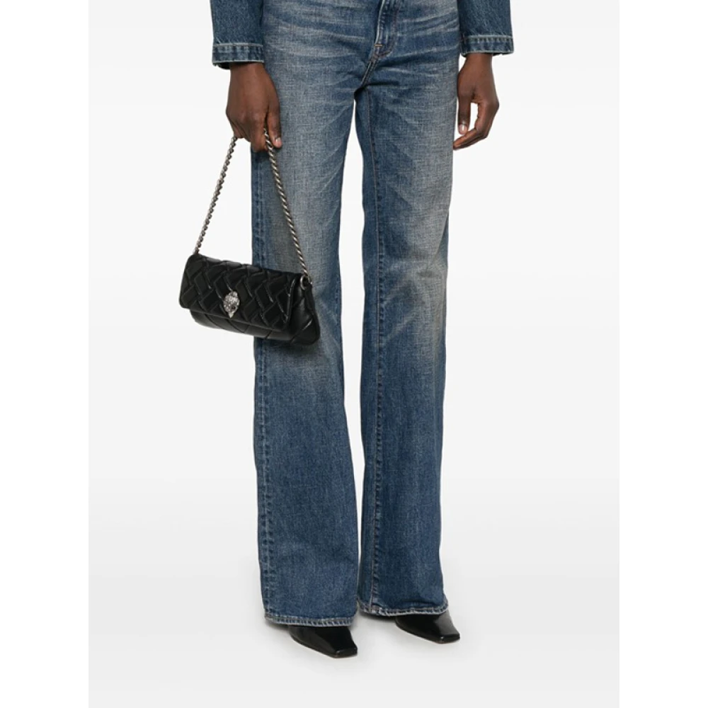 Kurt Geiger Zwarte Schoudertas met Kettingriem Black Dames