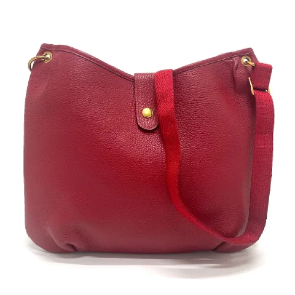Hermès Vintage Pre-owned Leather shoulder-bags Red Dames