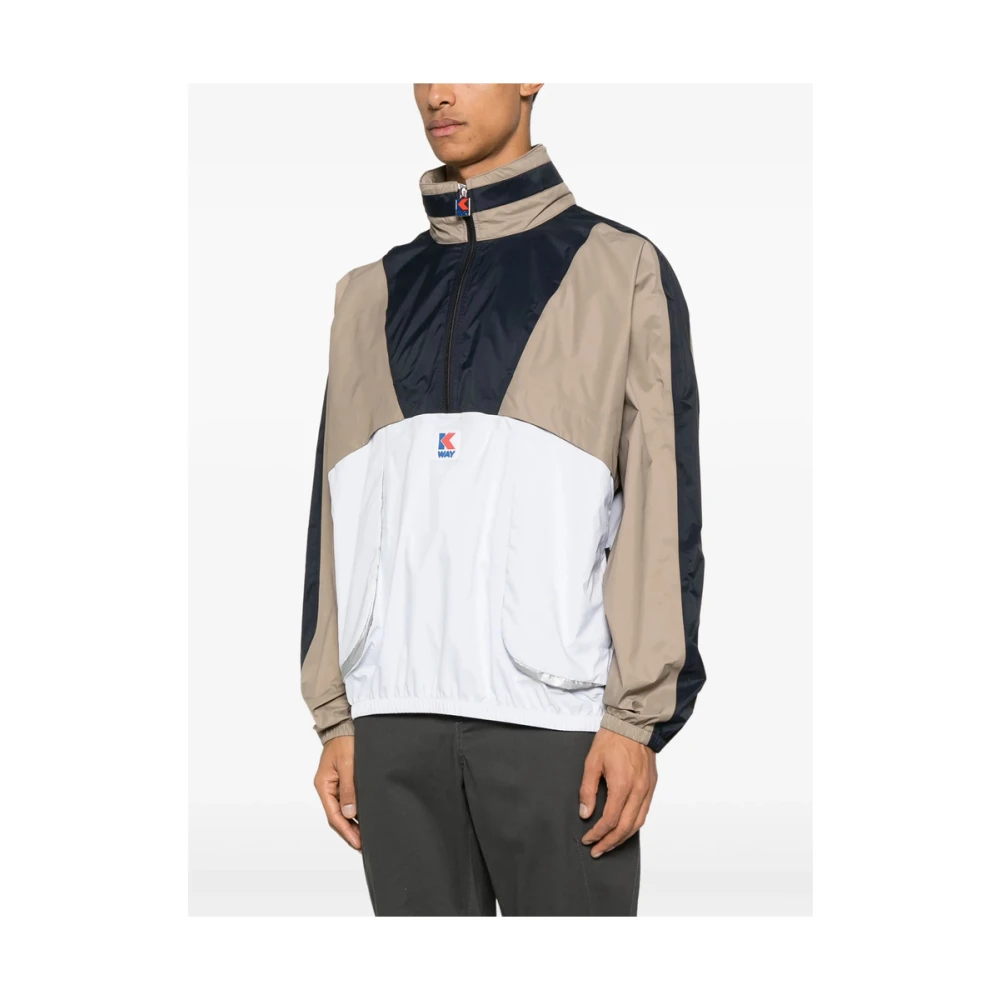 K-way Witte Rits Hoodie Jas Multicolor Heren