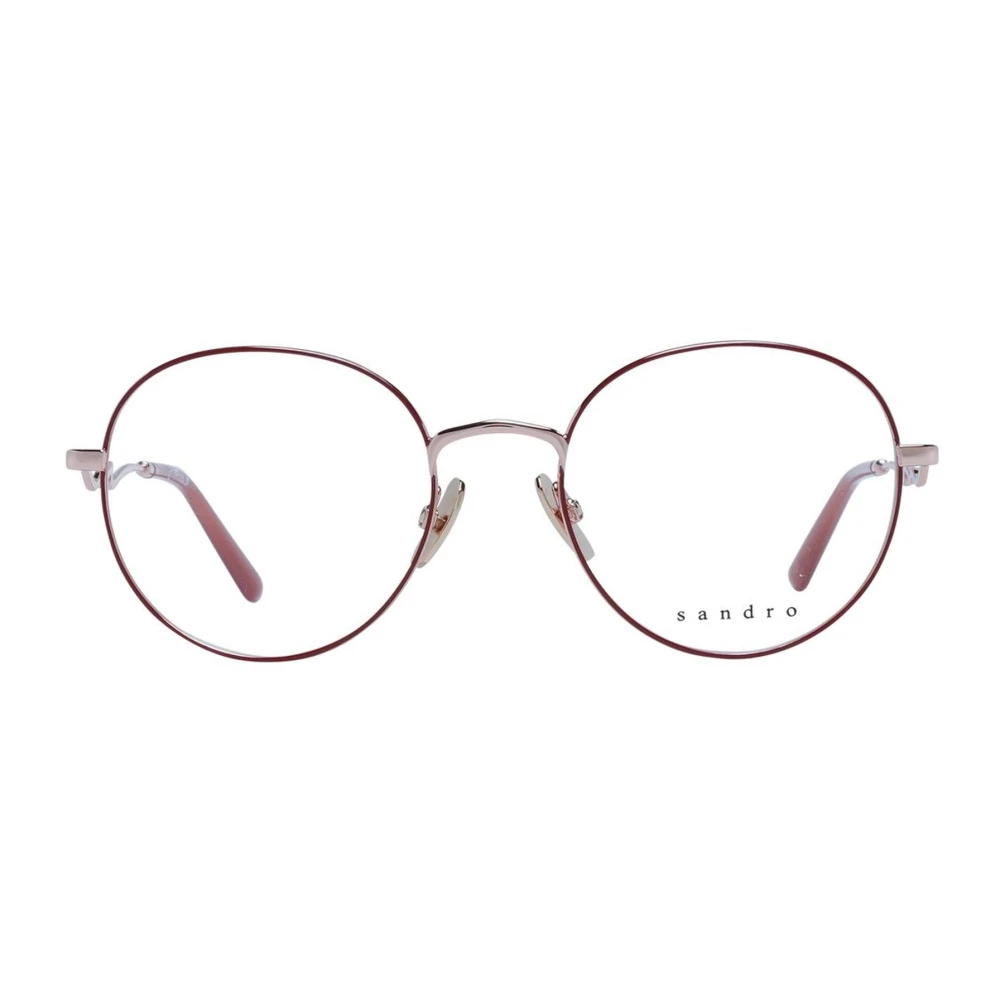 sandro Rode Ronde Metalen Optische Frames Red Dames