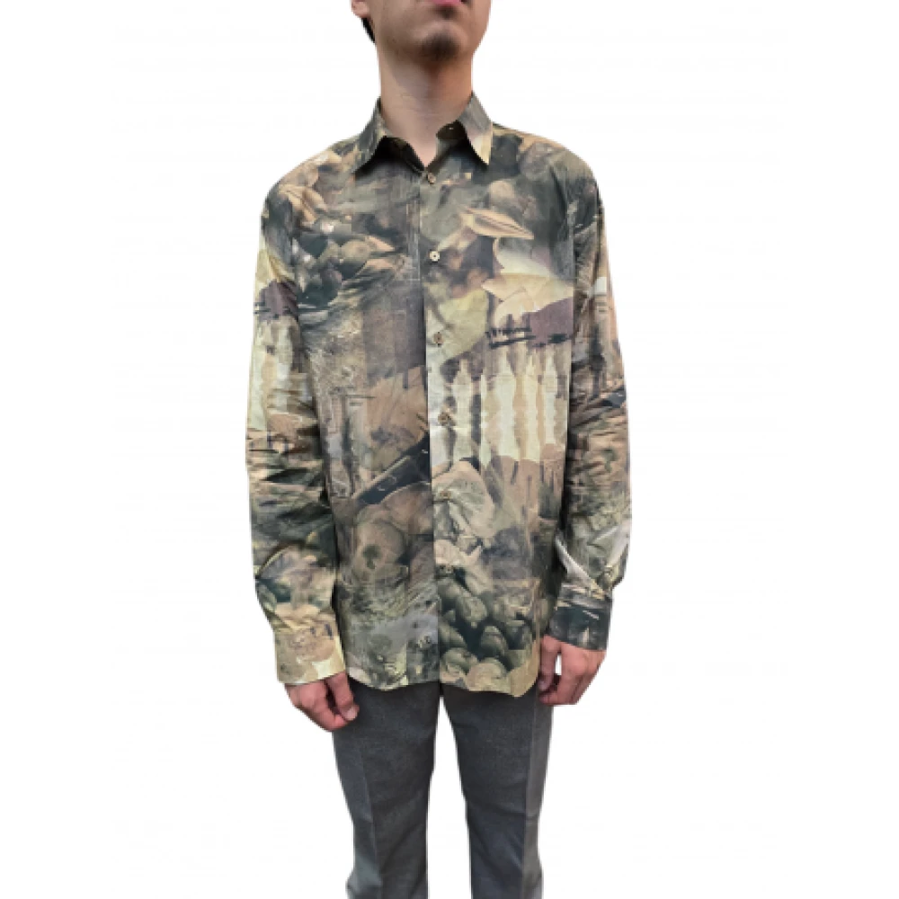 Paul Smith Fruitprint Beige Zwart Shirt Multicolor Heren
