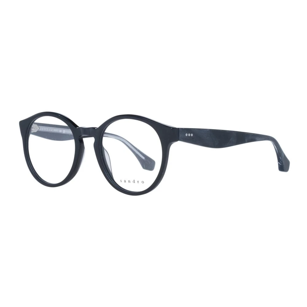 Sandro Klassieke ronde bril met demo glazen Black Heren