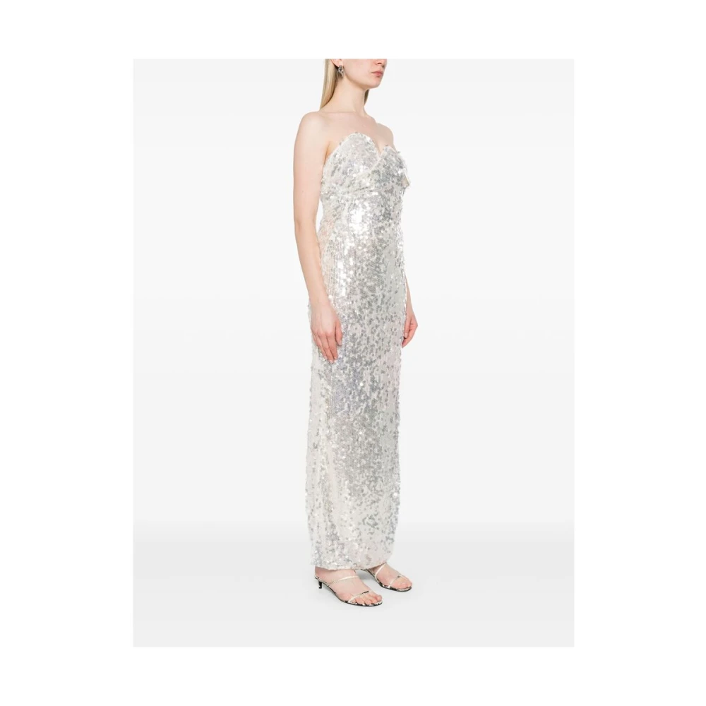 Christopher Esber Strapless Pailletten Versierde Witte Jurk White Dames