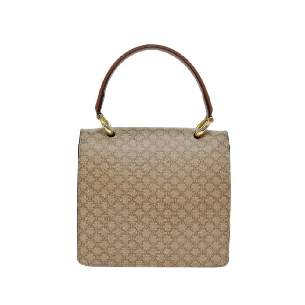 Celine Vintage Pre-owned Canvas handbags Beige Dames