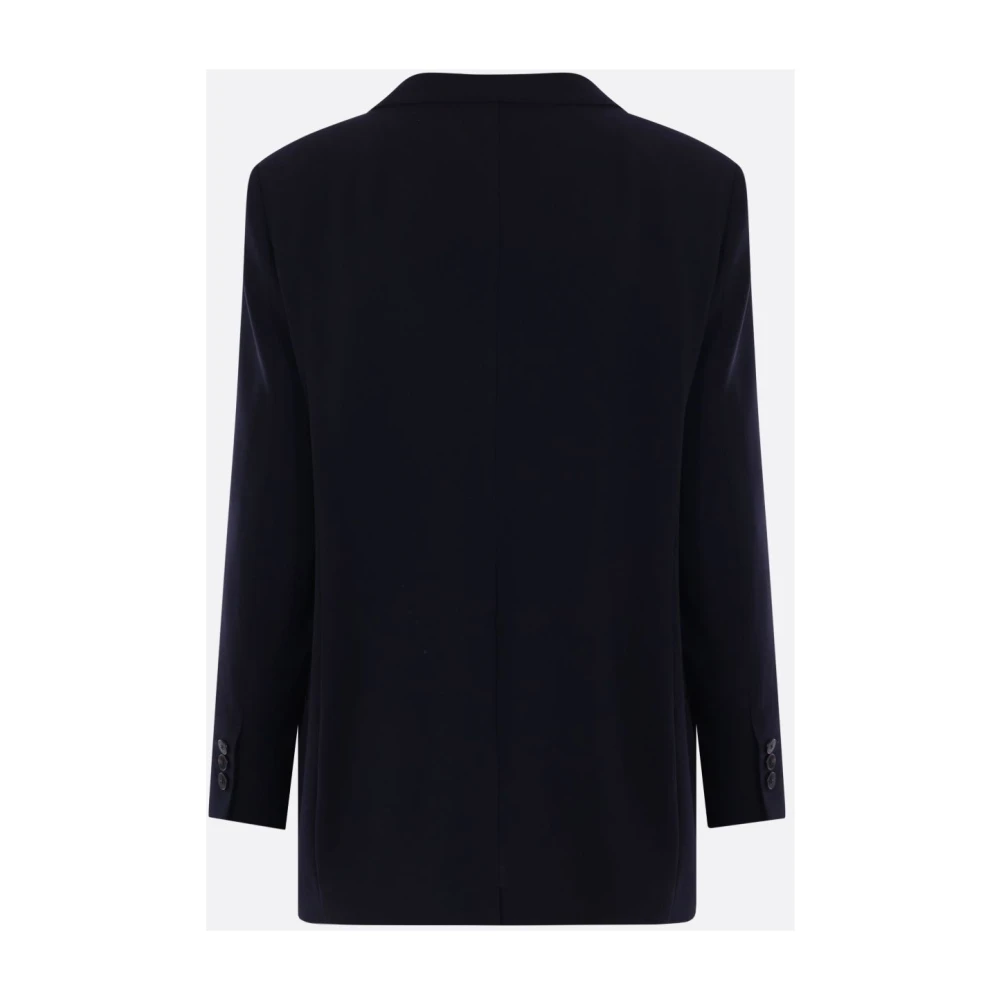 Alberto Biani Blauwe single-breasted jas met klassieke revers Blue Dames