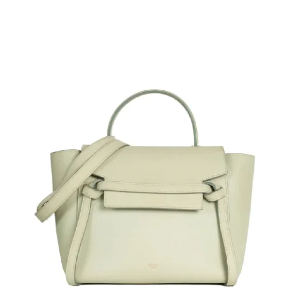 Celine Vintage Pre-owned Leather celine-bags Green Dames