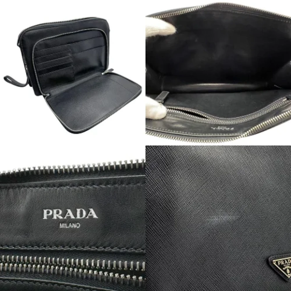 Prada Vintage Pre-owned Leather prada-bags Black Heren