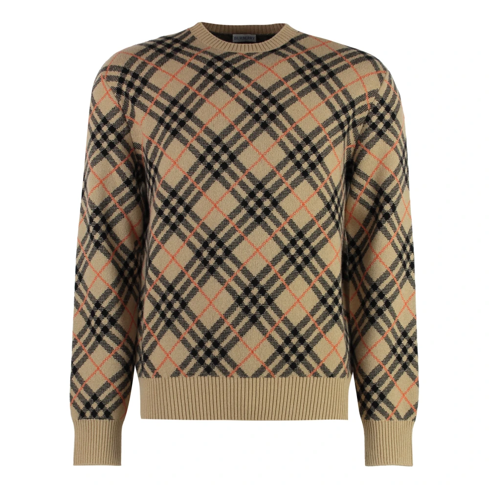 Burberry Multicolor Crew-Neck Cashmere Sweater