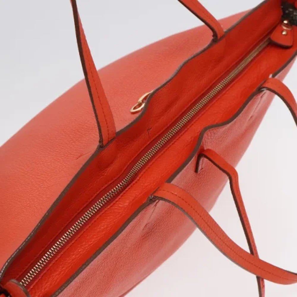 Salvatore Ferragamo Pre-owned Leather shoulder-bags Orange Dames