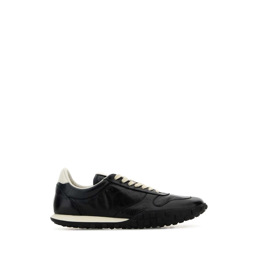 Jil Sander Men's Black Stylish Leather Sneakers