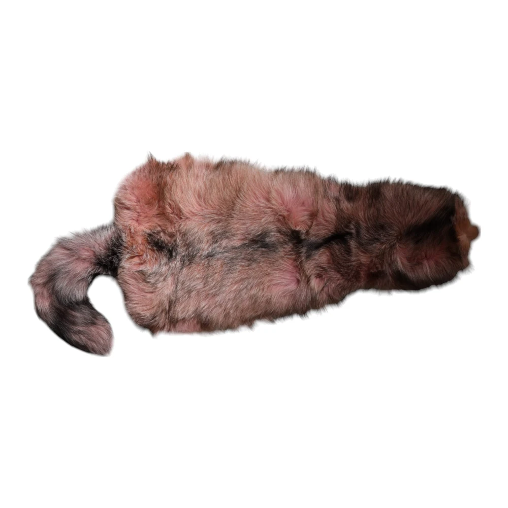 Dolce & Gabbana Women's Pink Frost Fox Fur Neck Warmer Winter Scarf - Winter Scarves - One Size - Accessories