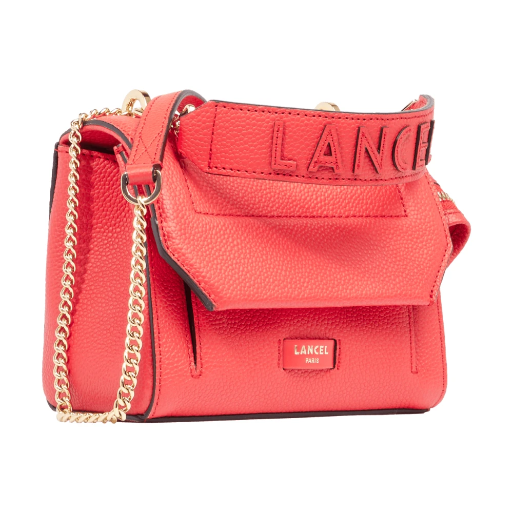 Lancel Rode Ninon Flap Crossbody Tas Red Dames