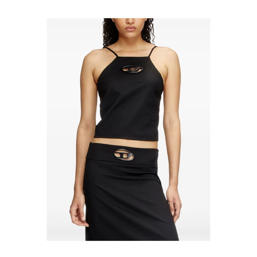 Diesel Chique T-wilit Top voor Vrouwen Black Dames