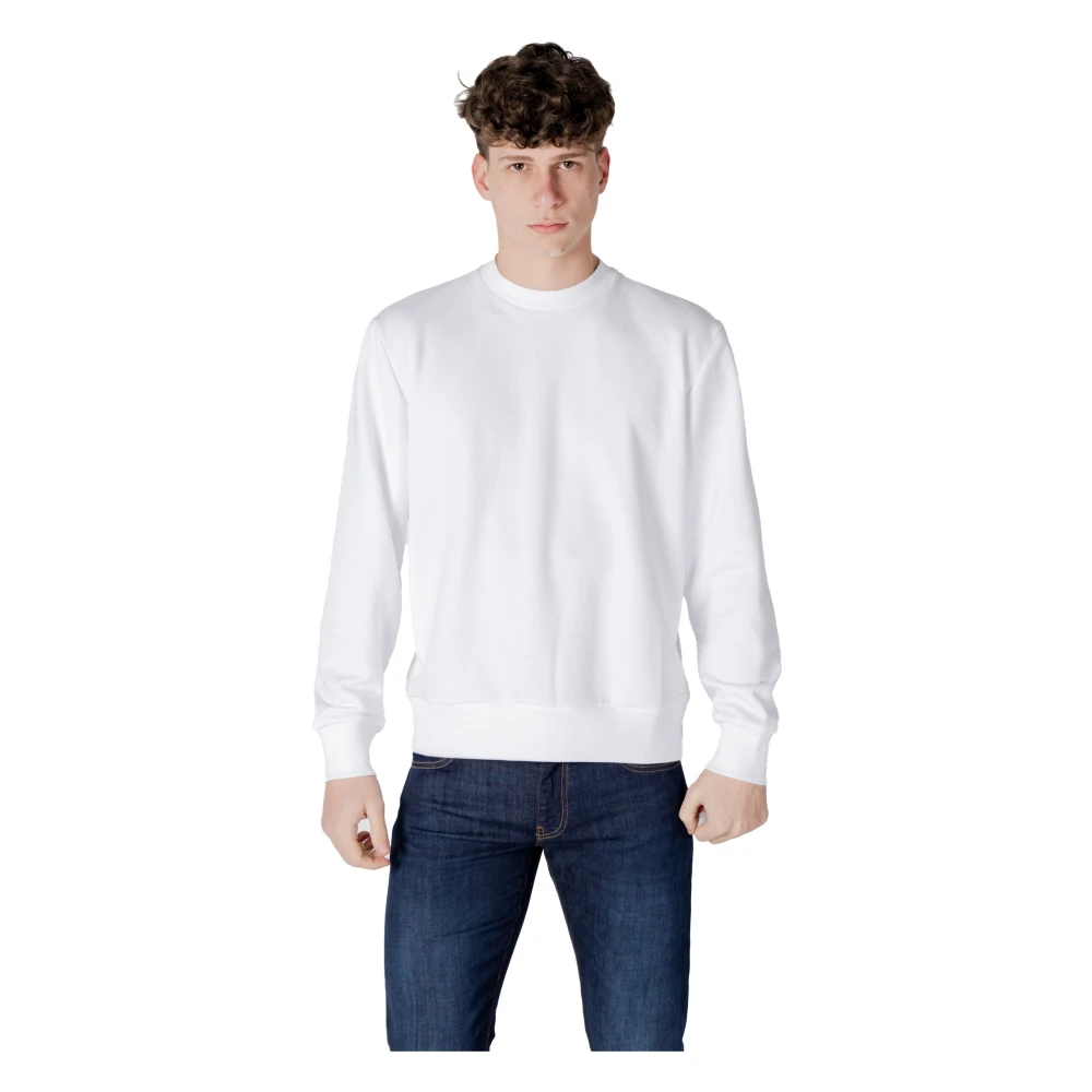 Colmar Katoen Polyester Hoodless Sweatshirt Collectie White Heren