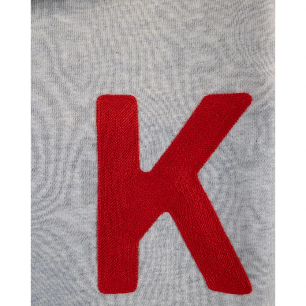 Kenzo Speelse hoodie met geborduurd 'K' embleem Gray Heren