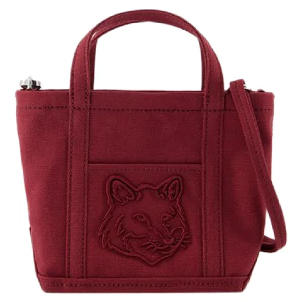 Maison Kitsuné Cotton handbags Red Dames