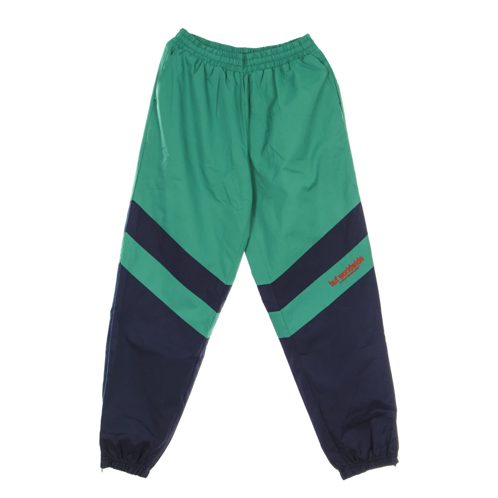 HUF Navy Blue Track Pants Lichtgewicht Stof Multicolor Heren
