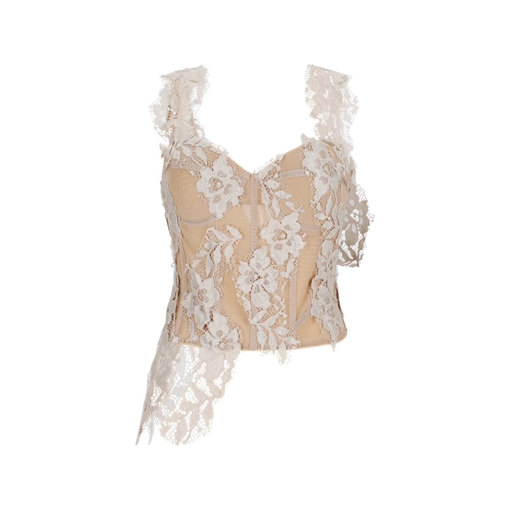 Giuseppe Di Morabito Beige Bustier Top - Female - Sleeveless Tops - Xs - Tops