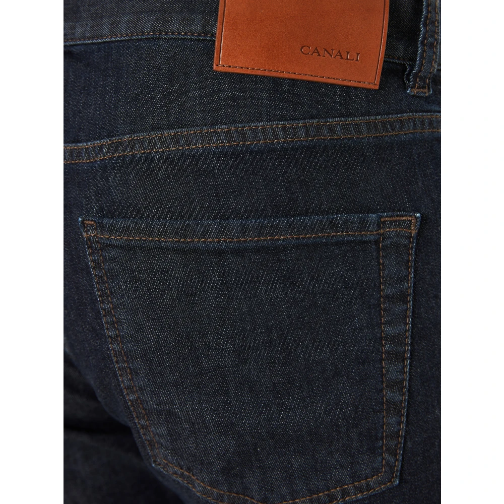 Canali Slim Fit Katoenen Jeans Blue Heren