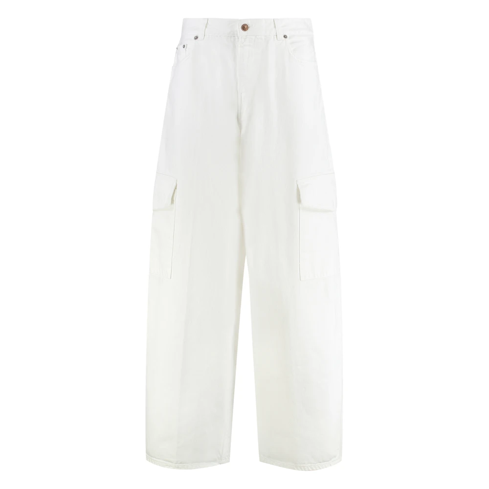Haikure Cargo jeans met achterlogo label White Dames