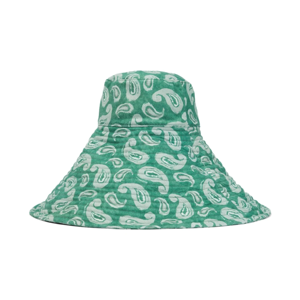 Jacquemus Paisley Print Pop Bucket Hat Green Dames