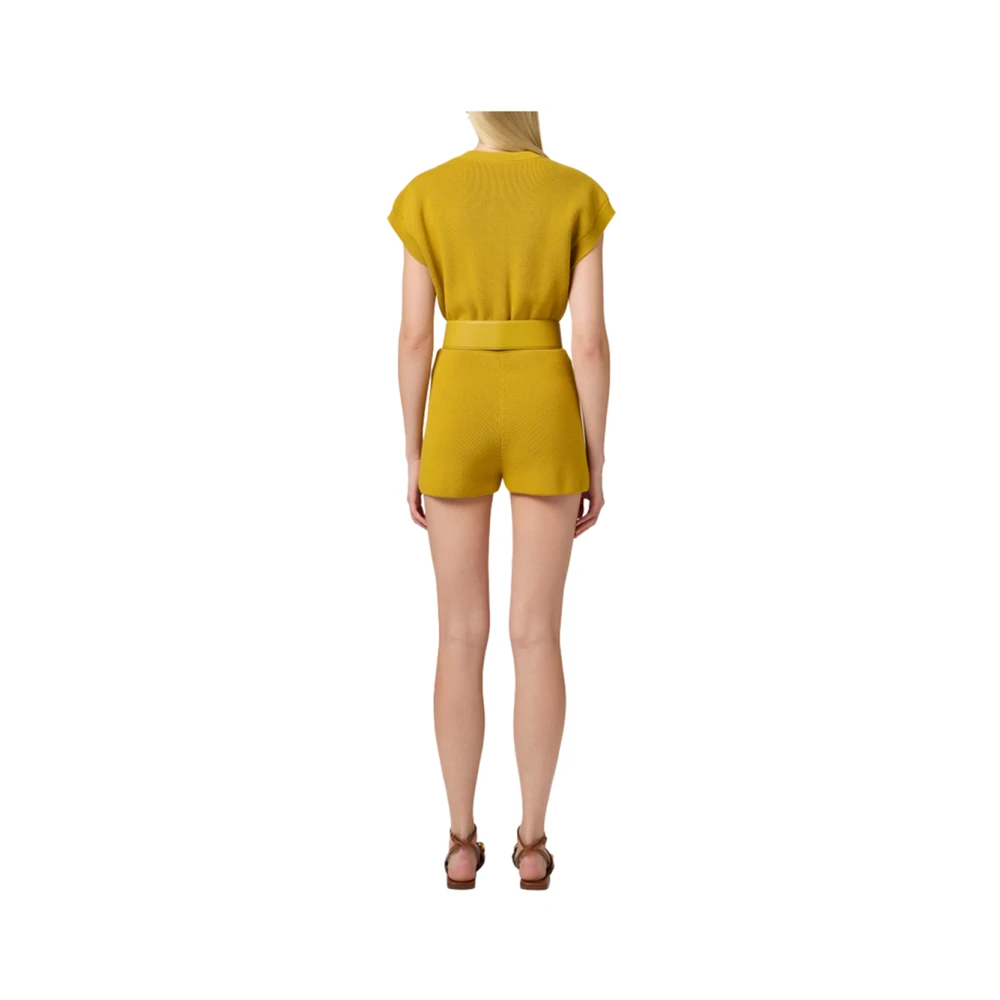 Elisabetta Franchi Gele elegante broek Yellow Dames
