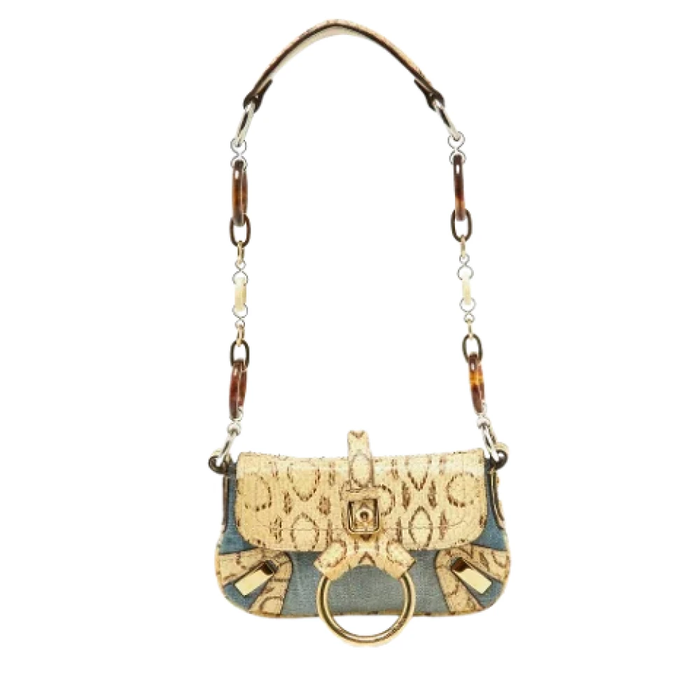 Dolce & Gabbana Pre-owned Denim shoulder-bags Beige Dames