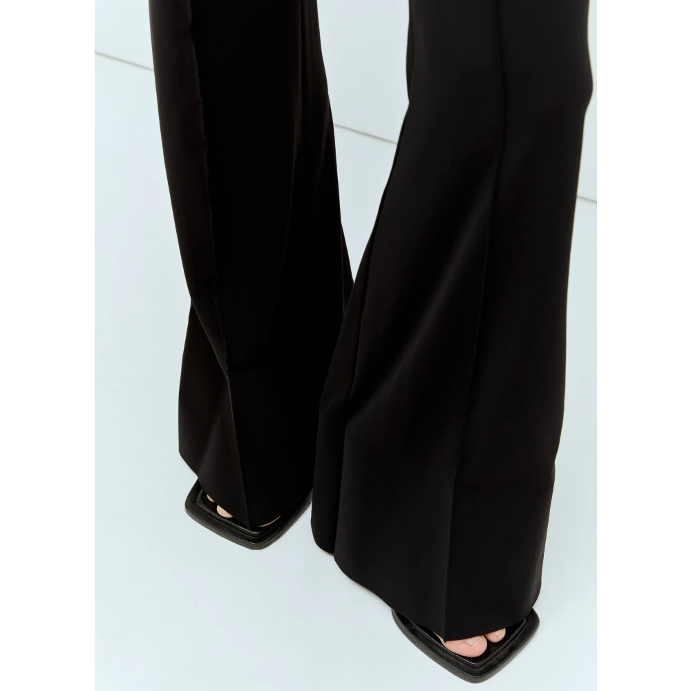 Jacquemus Flared Apollo Broek Black Dames