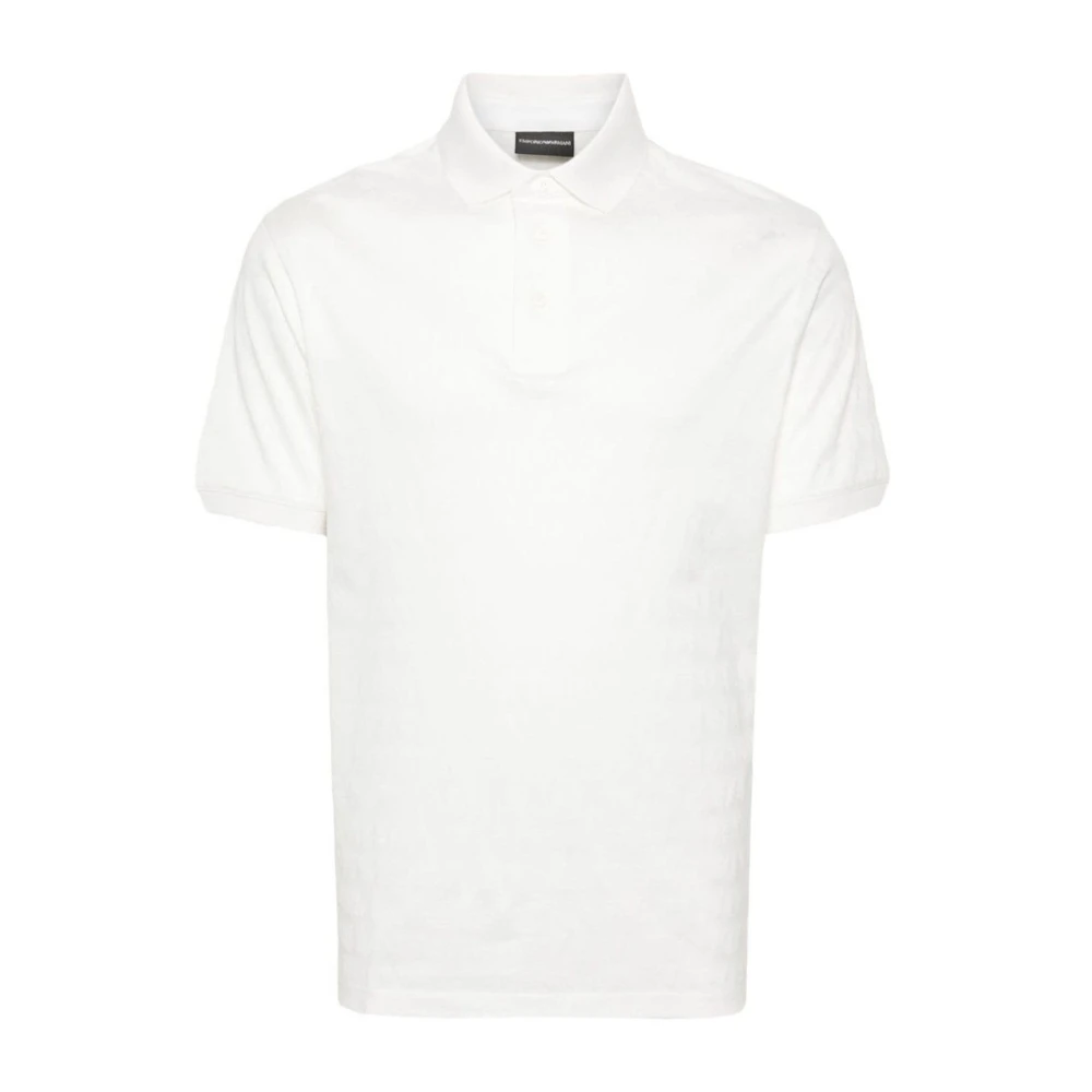 Emporio Armani Men's White Polo Shirt 3D1fm81jorz0101