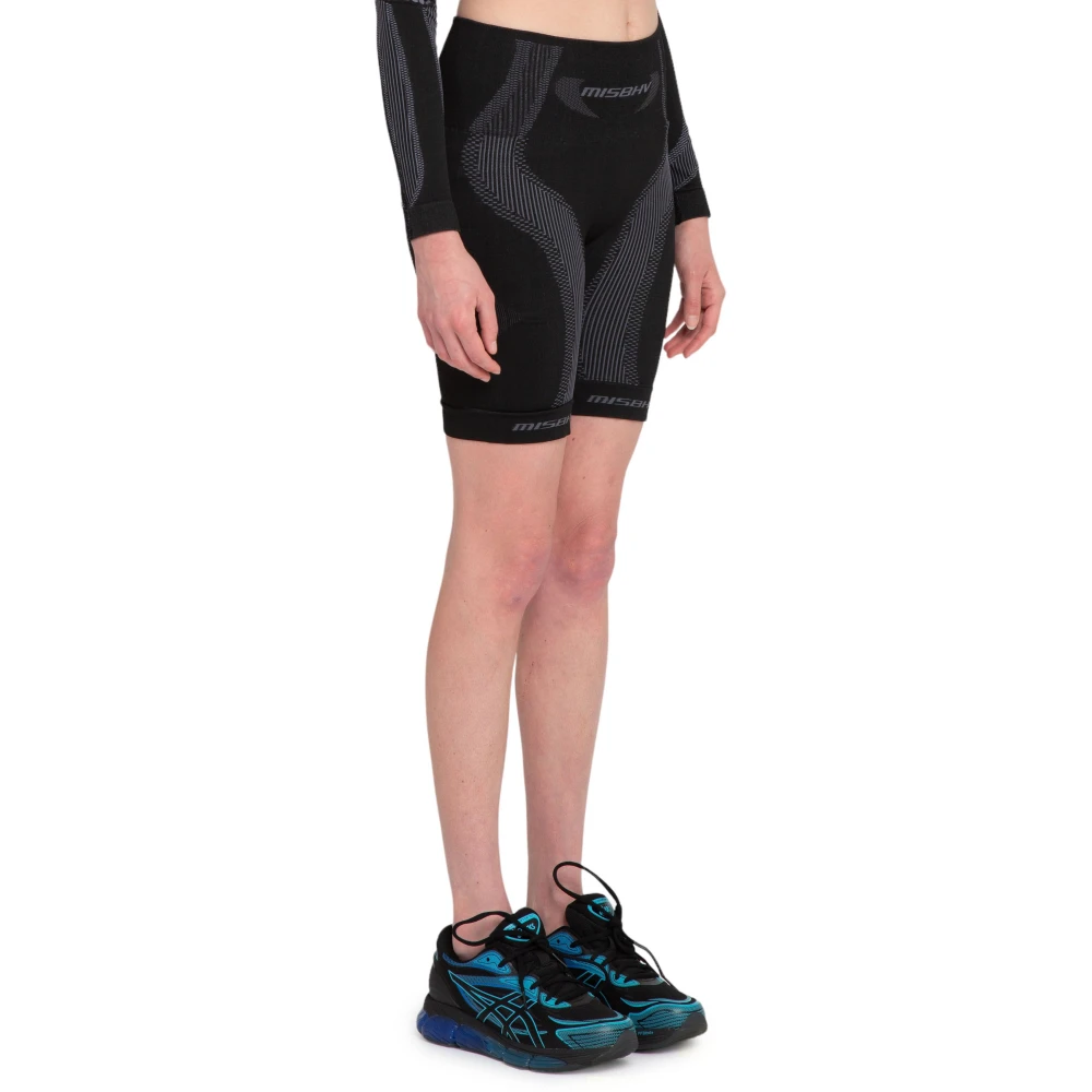 Misbhv Actieve Biker Shorts in Gedempt Zwart Black Dames