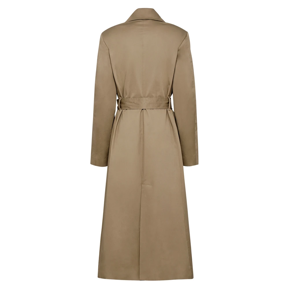 MVP wardrobe Oversized Trenchcoat met Schouderbanden Brown Dames