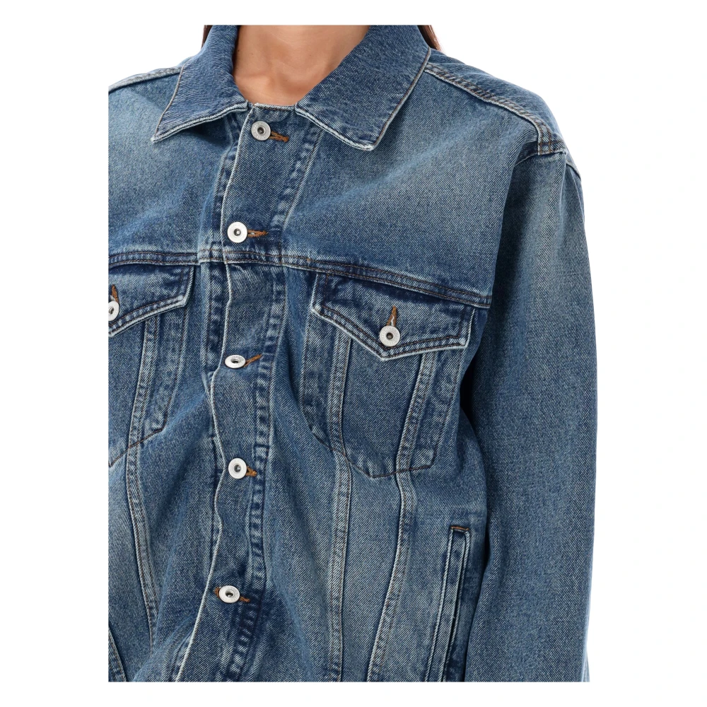 Y Project Vintage Blue Wire Denim Jacket Blue Dames