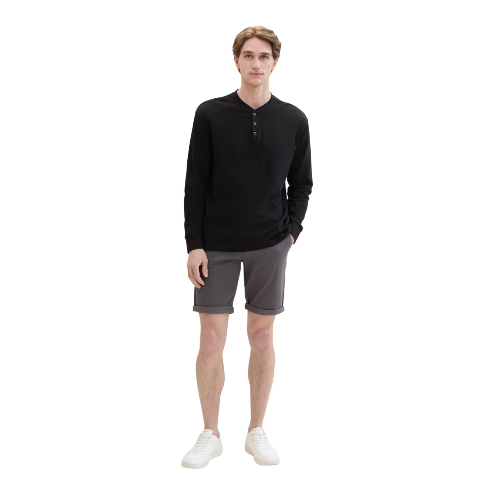 Tom Tailor Elegante Chinoshorts voor zomerse look Gray Heren